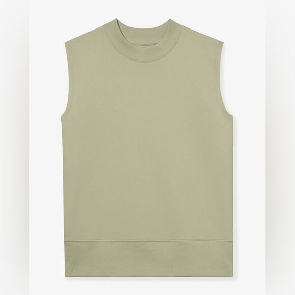 M.M. Lafleur NWT The Toni Top - Light French Terry Tank Top Laurel Green Size XS - Picture 5 of 11
